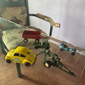 Vintage Old Tootsie Toy Cars Metal Volkswagen Roadster Howitzer #1 Wagon Truck